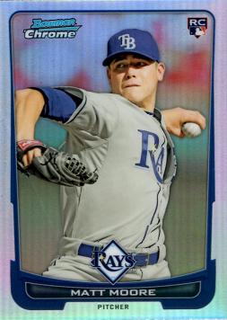 2012 Bowman Chrome Refractor Matt Moore Rookie Card