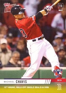 2019 Topps Now Baseball Michael Chavis Rookie Card