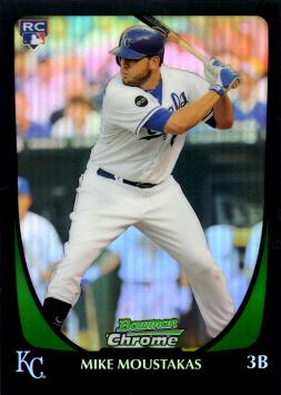 2011 Bowman Chrome Draft Picks Refractor Mike Moustakas Rookie Card