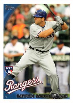 2010 Topps Update Mitch Moreland Rookie Card