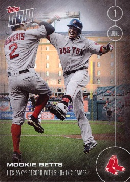 2016 Topps Now Mookie Betts Baseball Card