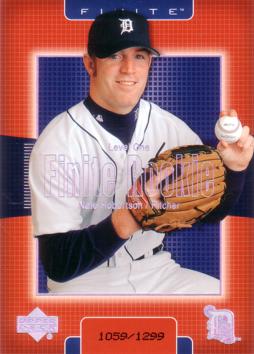 2003 Upper Deck Finite Nate Robertson Rookie Card