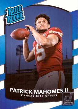 2017 Panini Donruss Football Patrick Mahomes Rookie Card