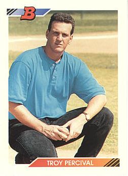 1992 Bowman Troy Percival Rookie Card