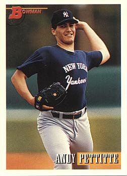 1993 Bowman Andy Pettitte rookie card