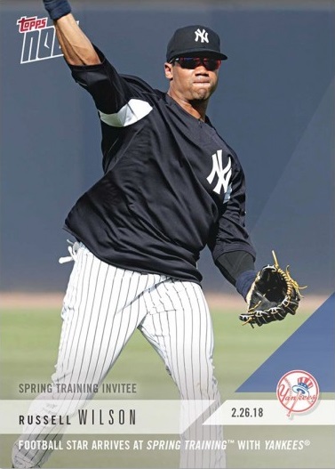 Russell Wilson Yankees Baseball Card
