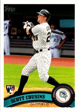 2011 Topps Baseball Scott Cousins Rookie Card