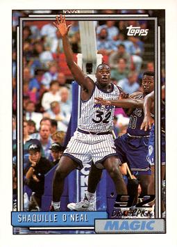 1992-93 Topps Basketball Shaquille O'Neal Rookie Card