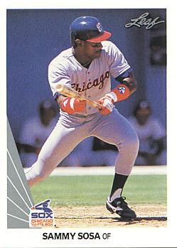 1990 Leaf Sammy Sosa rookie card