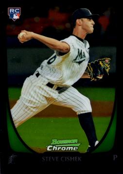 2011 Bowman Chrome Draft Picks Steve Cishek Rookie Card