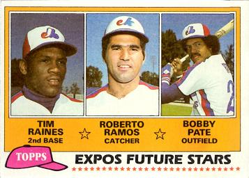 1981 Topps Baseball Tim Raines Rookie Card