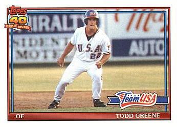1991 Topps Traded Todd Greene Rookie Card