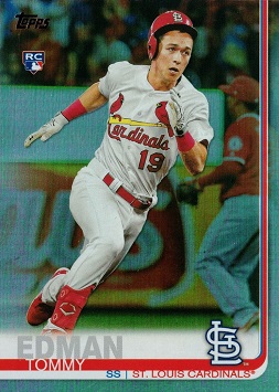 2019 Topps Update Rainbow Foil Baseball Tommy Edman Rookie Card