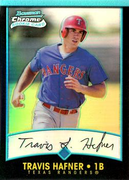 2001 Bowman Chrome Refractor Travis Hafner Rookie Card