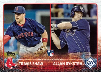 2015 Topps Update Baseball Travis Shaw / Allan Dykstra Rookie Card