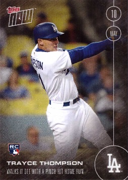 Trayce Thompson Hits Walk-off Home Run Baseball Card