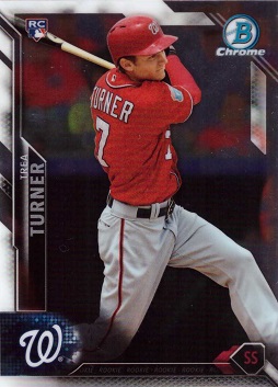 2016 Bowman Chrome Baseball Trea Turner Rookie Card