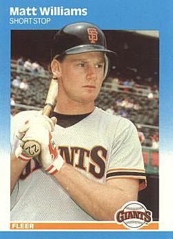 1987 Fleer Update Matt Williams Rookie Card