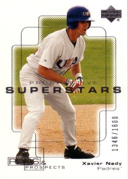 2000 Upper Deck Pros & Prospects Xavier Nady Rookie Card