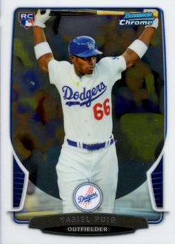 2013 Bowman Chrome Baseball Yasiel Puig Rookie Card