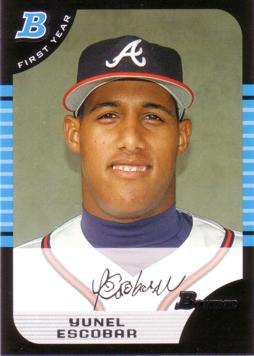 2005 Bowman Draft Picks Yunel Escobar Rookie Card