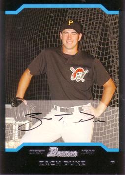 2004 Bowman Zach Duke Rookie Card